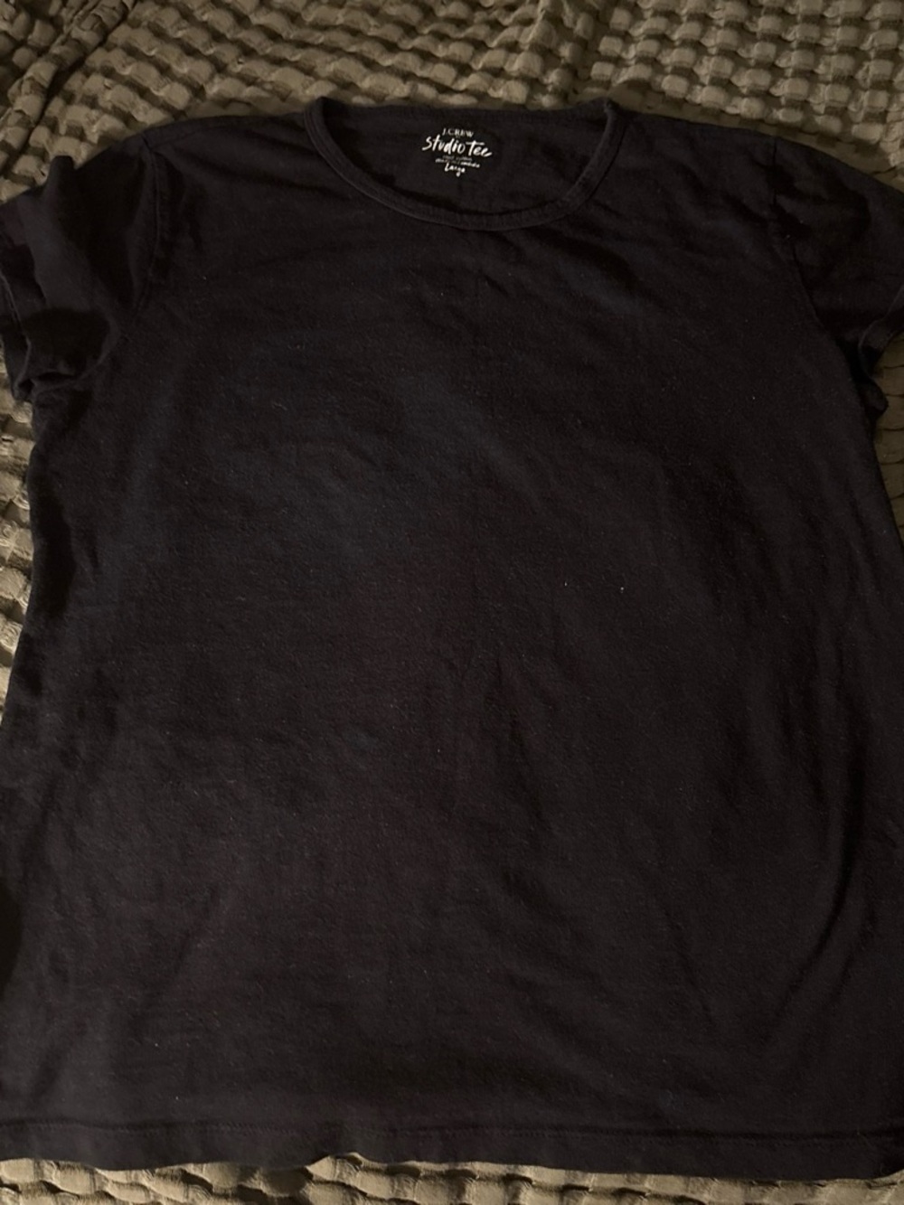 J. Crew Black Short Sleeve Studio Tee